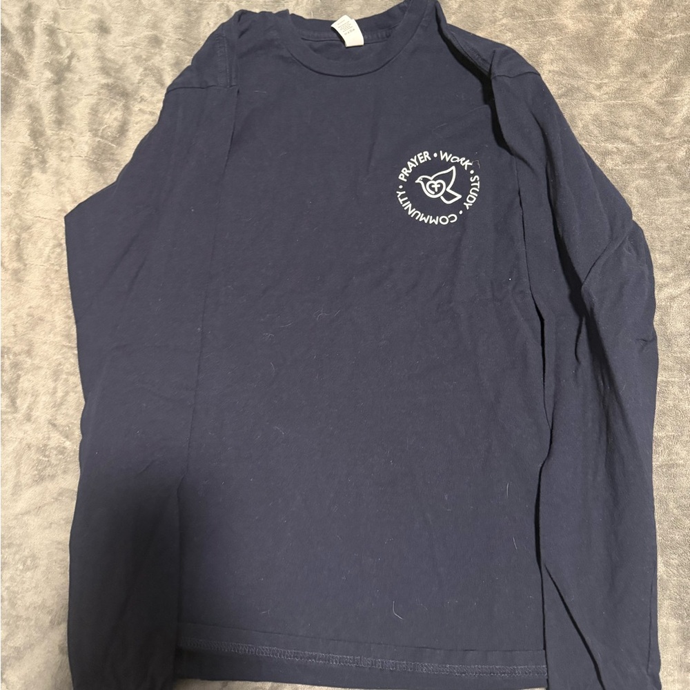 Tultex Navy Blue Long Sleeve Tee
